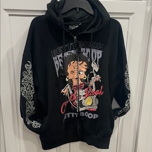 Betty Boop Black Zip-Up Jacket
